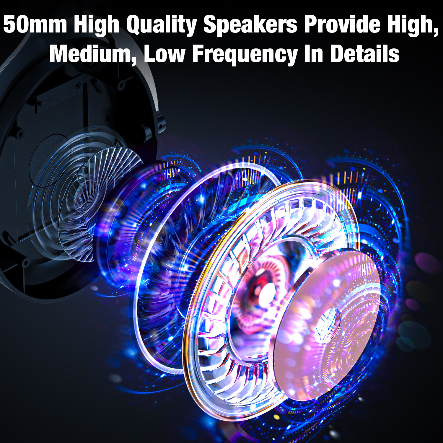 2.2m Wire Omnidirectional PC Gaming Headset Onkuma X11 Pro Ergonomic ABS