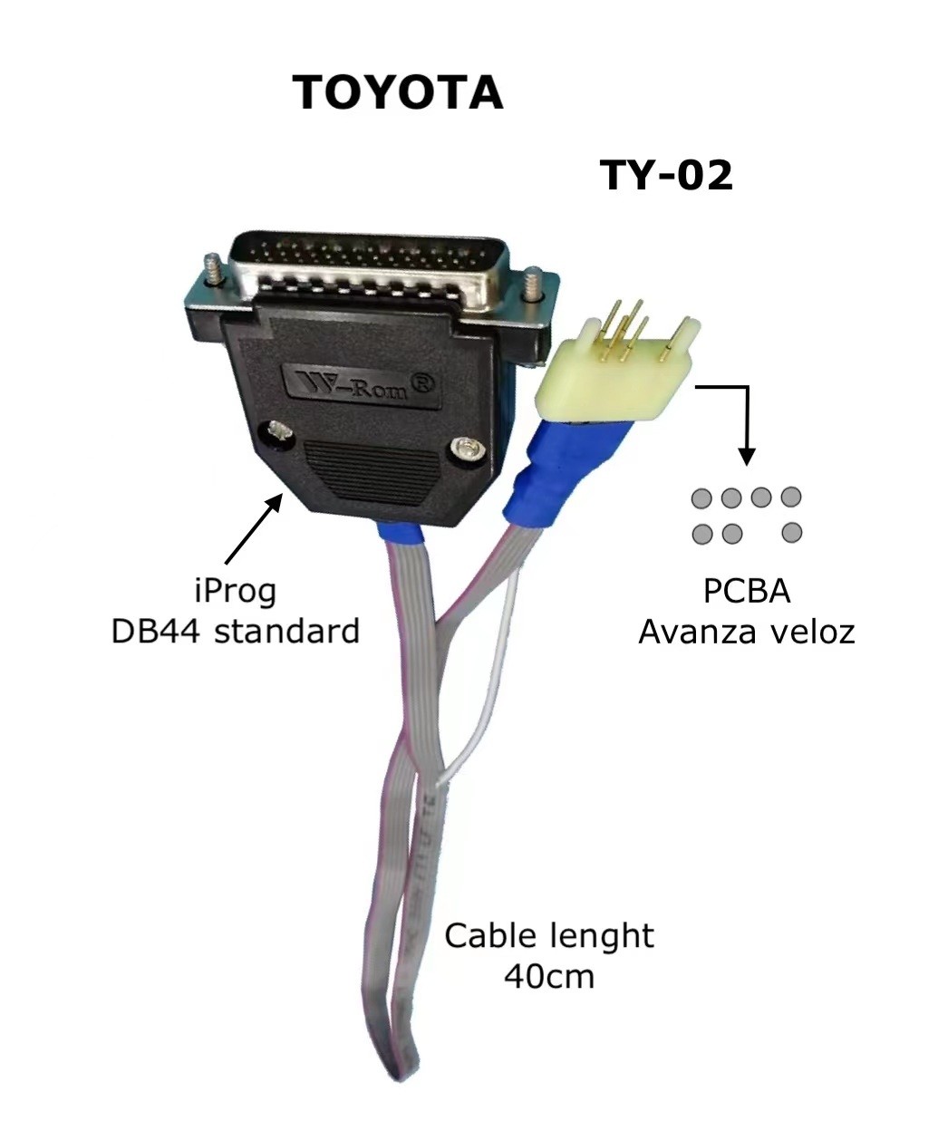 pogo pin spring load cable to DB44 adapter for TOYOTA avanza repair tools PCB