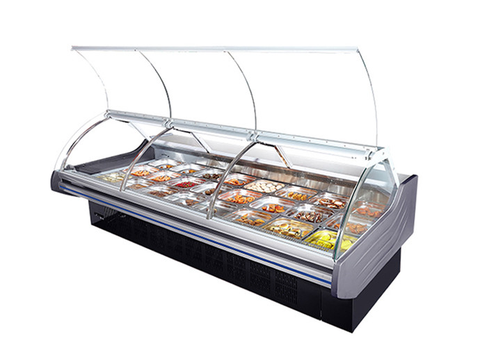 Adjustable Door Meat Deli Display Refrigerator Cooked Food Display Cabinets