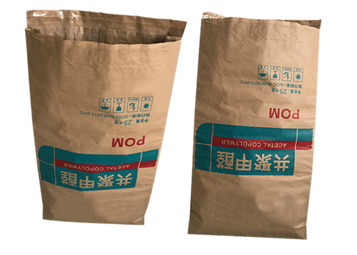 Custom Printing 20KG Pasted Open Mouth Paper Sack With Pinch Bottom