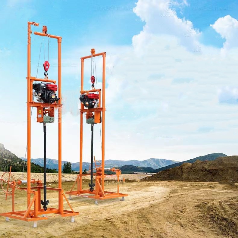 80 Meter Multifunctional Gasoline Diesel Water Well Drilling Rig, Irrigation Machinery, Easy to Operate