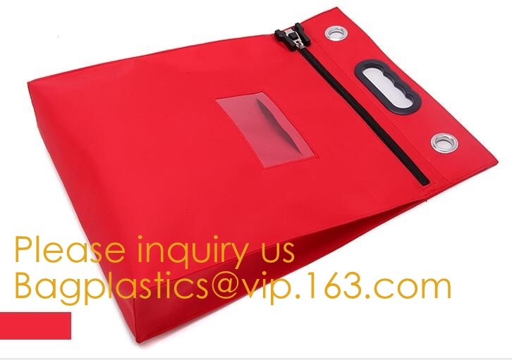 Locking Bank Bag Canvas with Hard Handles Black,Promotional Customized Nylon Money Pouch Bank Bags Secure Deposit Utilit