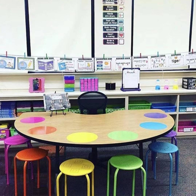 Removable Reusable Reusable Dry Erase Table Dots ODM Table Spots Classroom