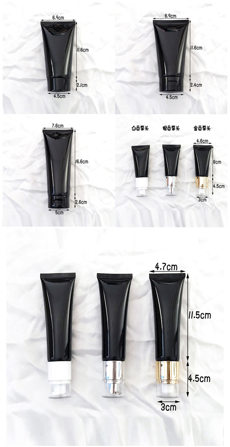 Skin Care PE Squeeze Bottle Hand Cream Lotion Empty Soft Cosmetic Tube Packaging