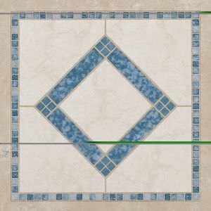 Large PVC Self Adhesive Geometry Puzzle Square Floor Tile