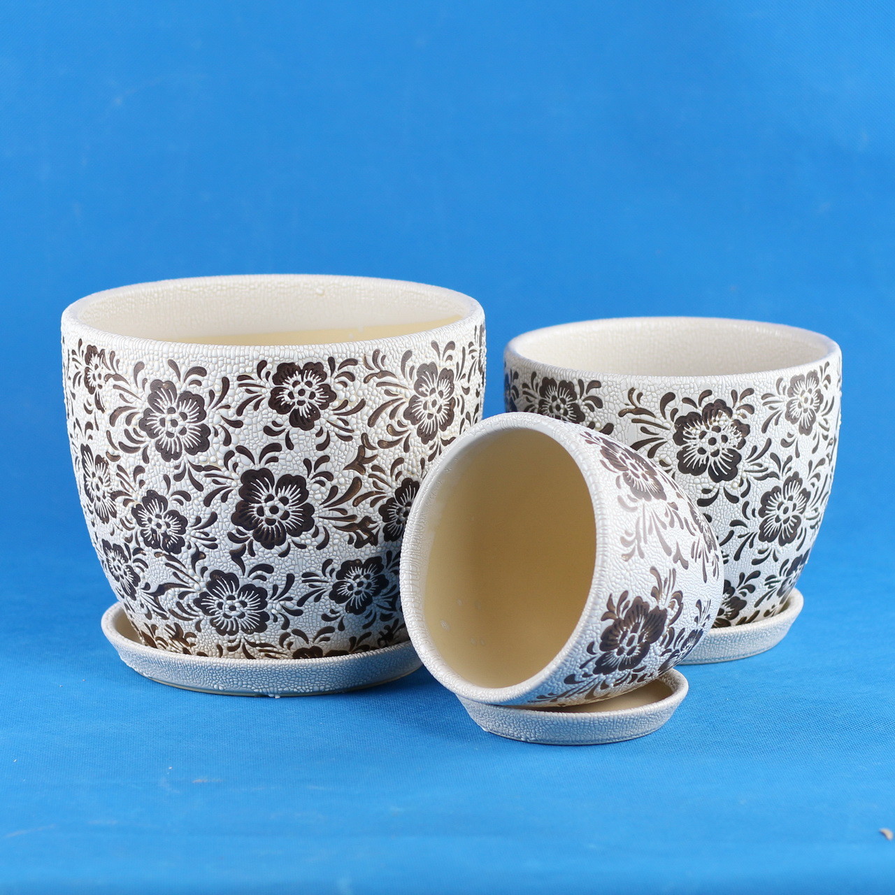 Durable And Versatile Ceramic Pots Glossy Finish For Living Room