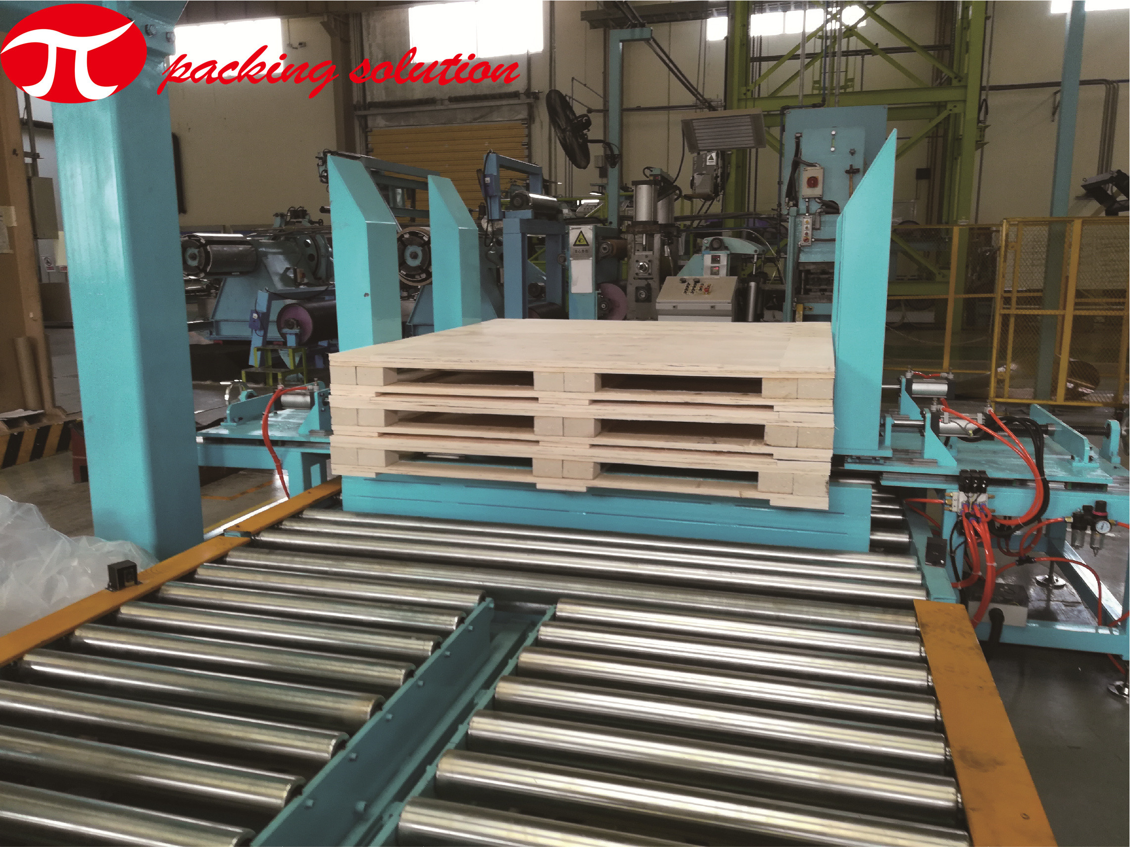 High Effciency Horizontal Steel Coil Packing Line 800mm-1500mm OD With Automatic Loading System