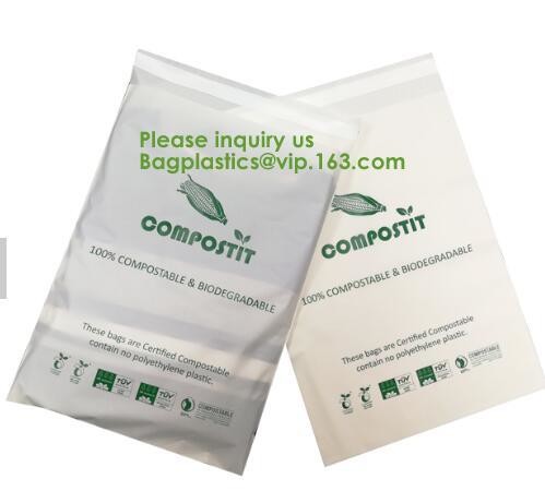 Compostable biodegradable packaging mailing bag with handle,Biodegradable compostable plastic courier shipping envelope
