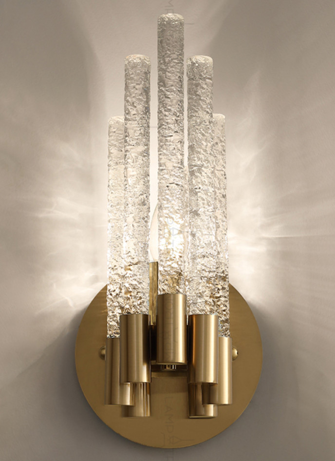 French style living room background wall crystal wall lamp corridor staircase aisle art lighting master bedroom bedside creative wall lamp