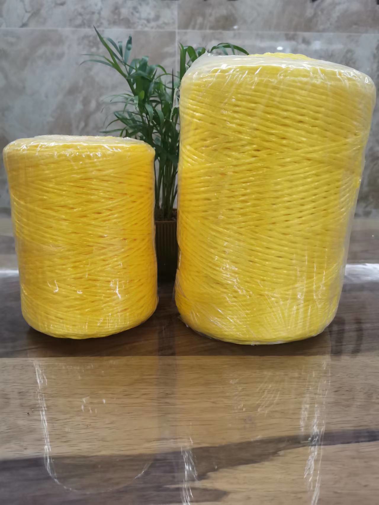 Yellow Color 2mm Pp Baler Twine 2MMx1000G 20PCS/PE Bag
