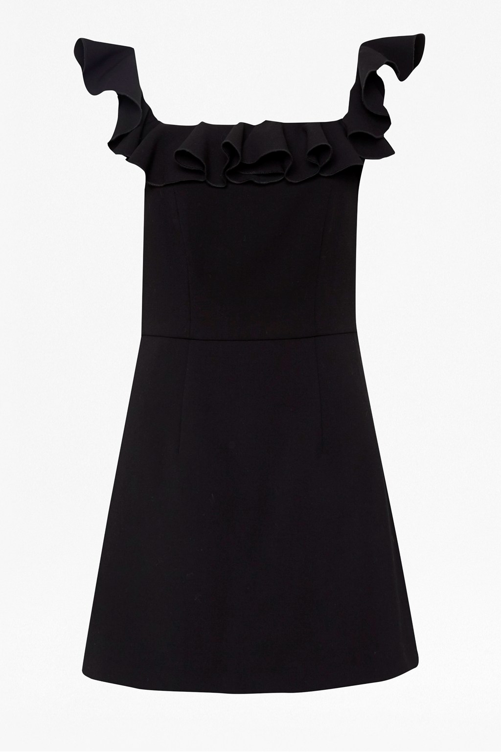 Fashion Black Off Shoulder Dress Sexy Ladies Ruffle