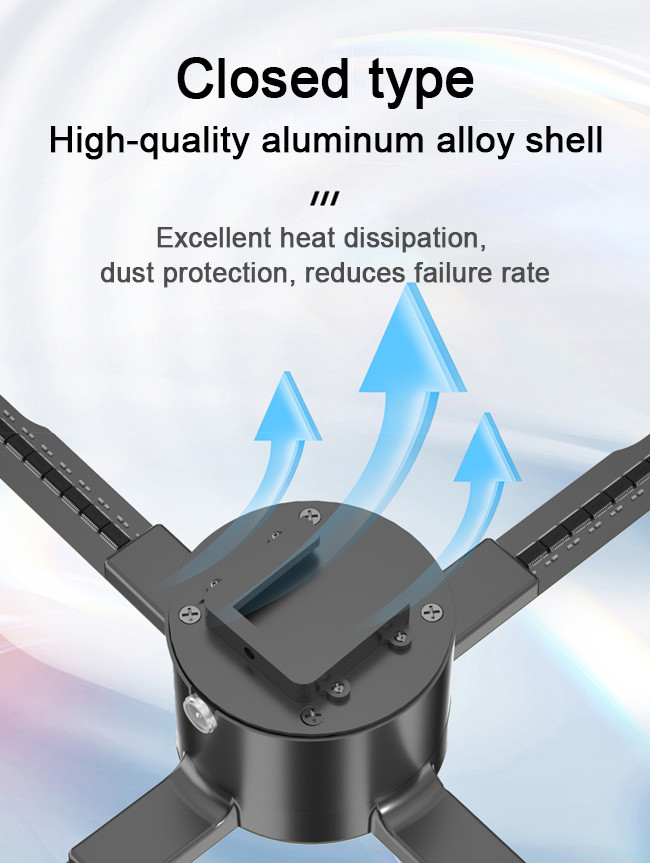 Trade Shows 3D Holo Fan 95cm Fan Hologram Projector High Impact 3D Visual Effects