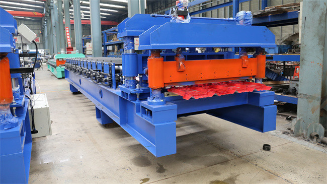Aluminum Metal Glazed Tile Roll Forming Machine Steel Step Tile Forming Making Machine