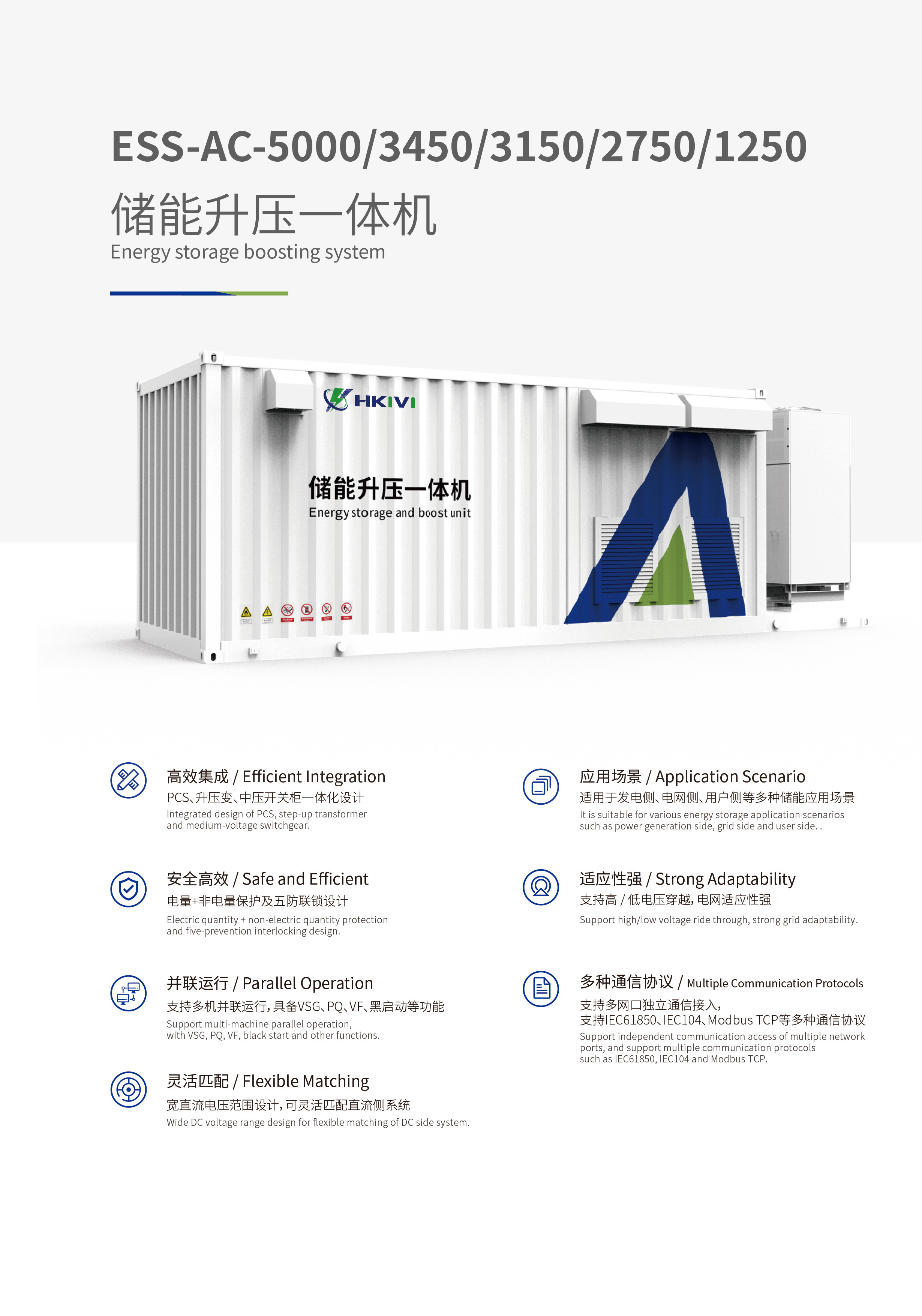 Energy Storage Boosting System BESS Battery With Parallel Operation