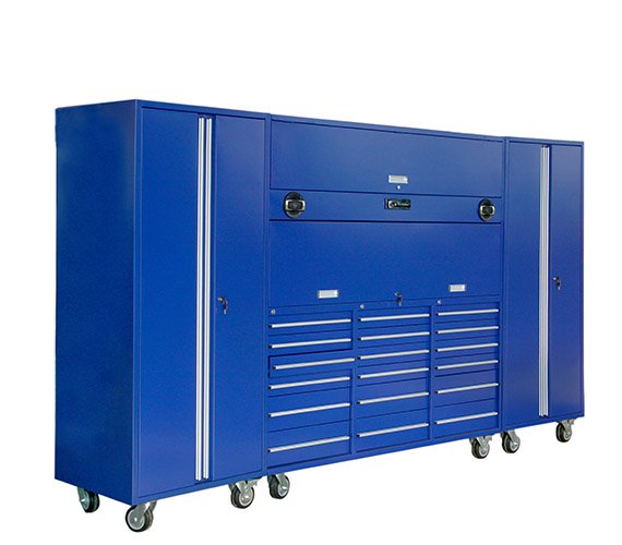 Car Service Tool Storage Silver Rolling Tool Box for Professional Mechanic's Cabinet