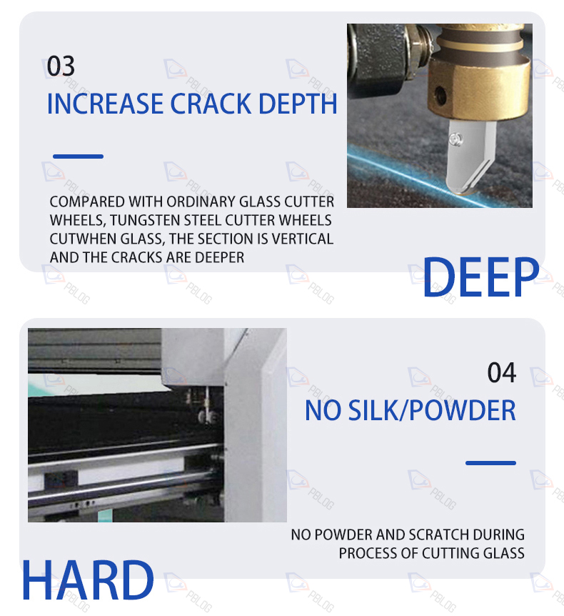 High quality sharp glass divider tool CNC glass cutting machine cutter head