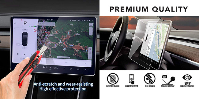 Model 3 Y Tempered Glass Screen Protector Model 3 Model Y 15" Center Control Touch Screen Car Navigation