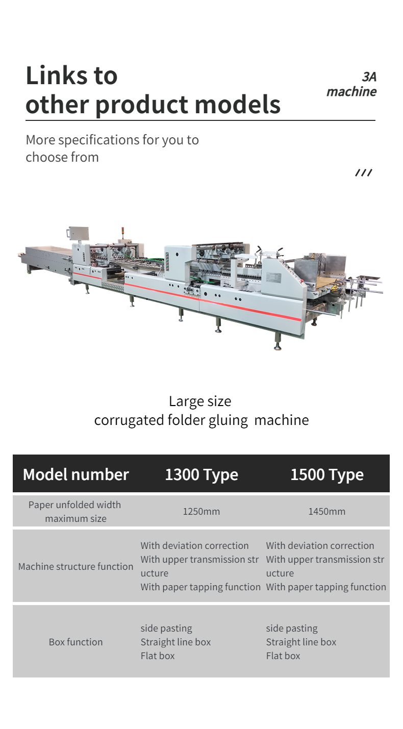 1300 JGKW Corrugated Box Dual- Lock Bottom Pre-Fold Lock Bottom Folder Gluer Machine Hot Glue Machine