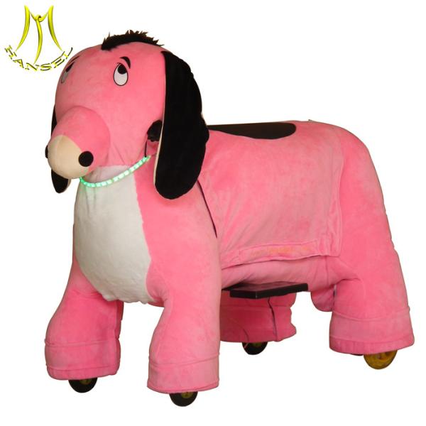 Hansel plush motorized animals and children ride on stuffed animal bike with 24v