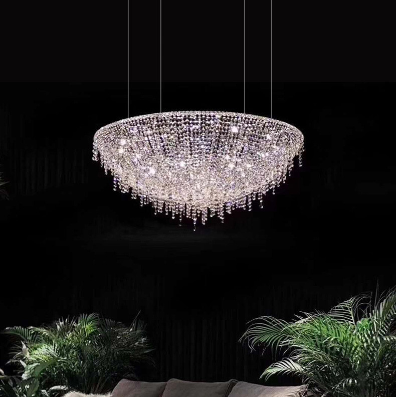 Egyptian Italian Style Light Luxury Crystal Chandelier Living Room High End Villa Hotel Restaurant Pengdant Light