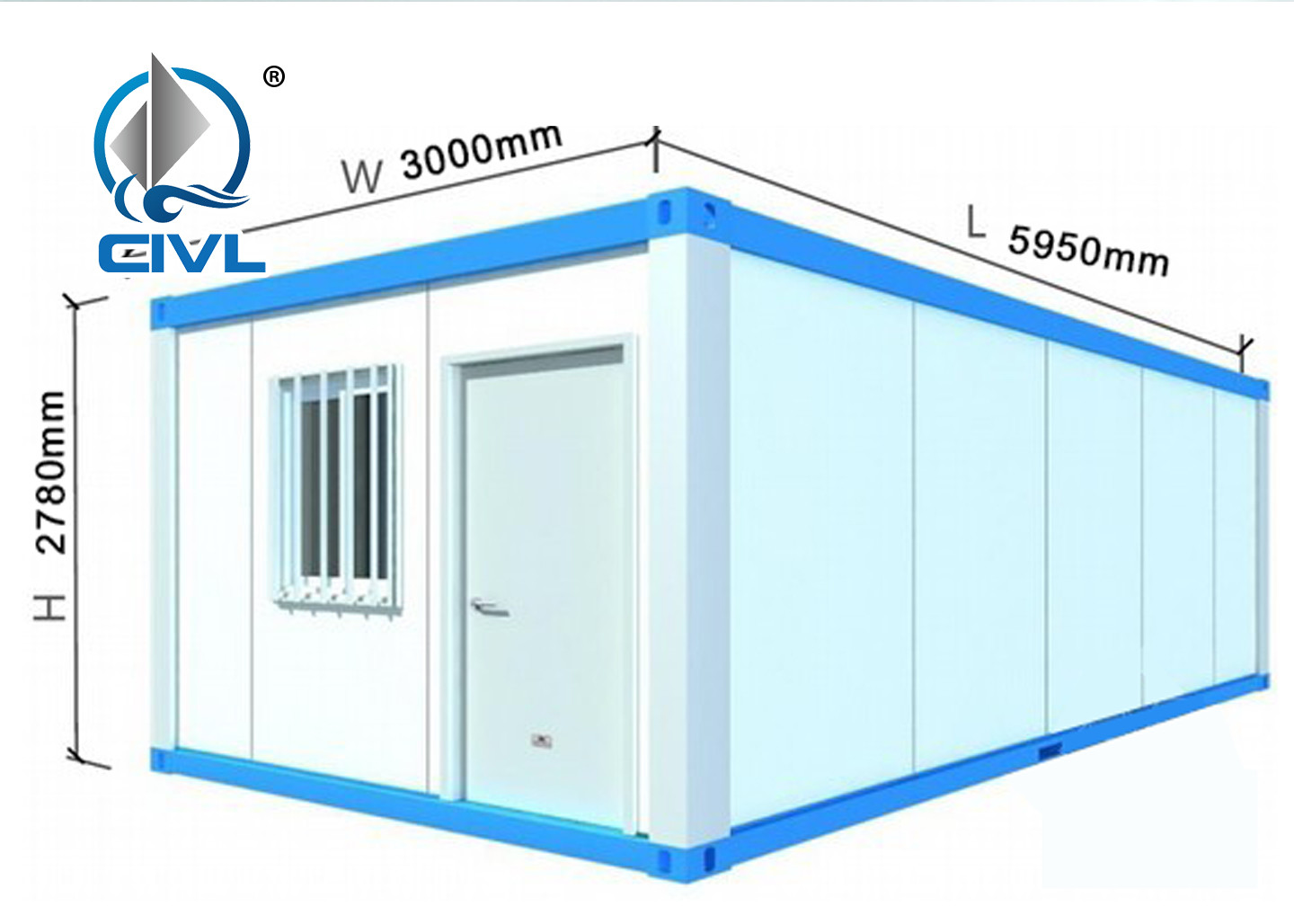 Extended Folded Modern Prefab Houses / Folding Steel Prefabricated House