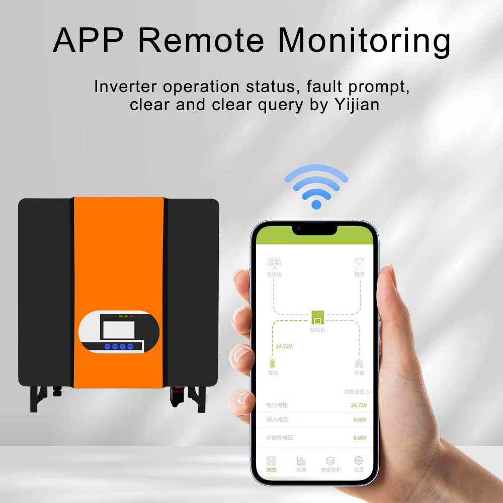 5500W 48V 5.5KW 230VAC Solar Hybrid Inverter With WIFI Monitoring Function