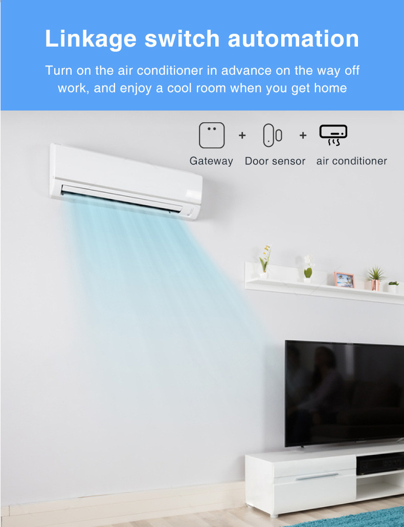 Zigbee Tuya Smart Door And Window Sensor Through App Remote Control Support Voice Control Alexa Google Assistant