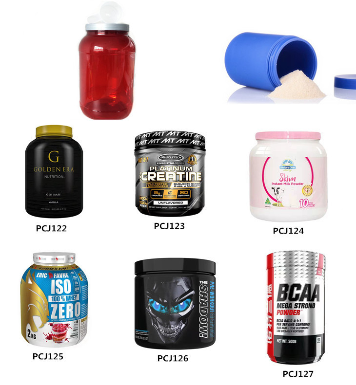 3000ml PET Plastic Empty Protein Powder Jar Round Large capacity