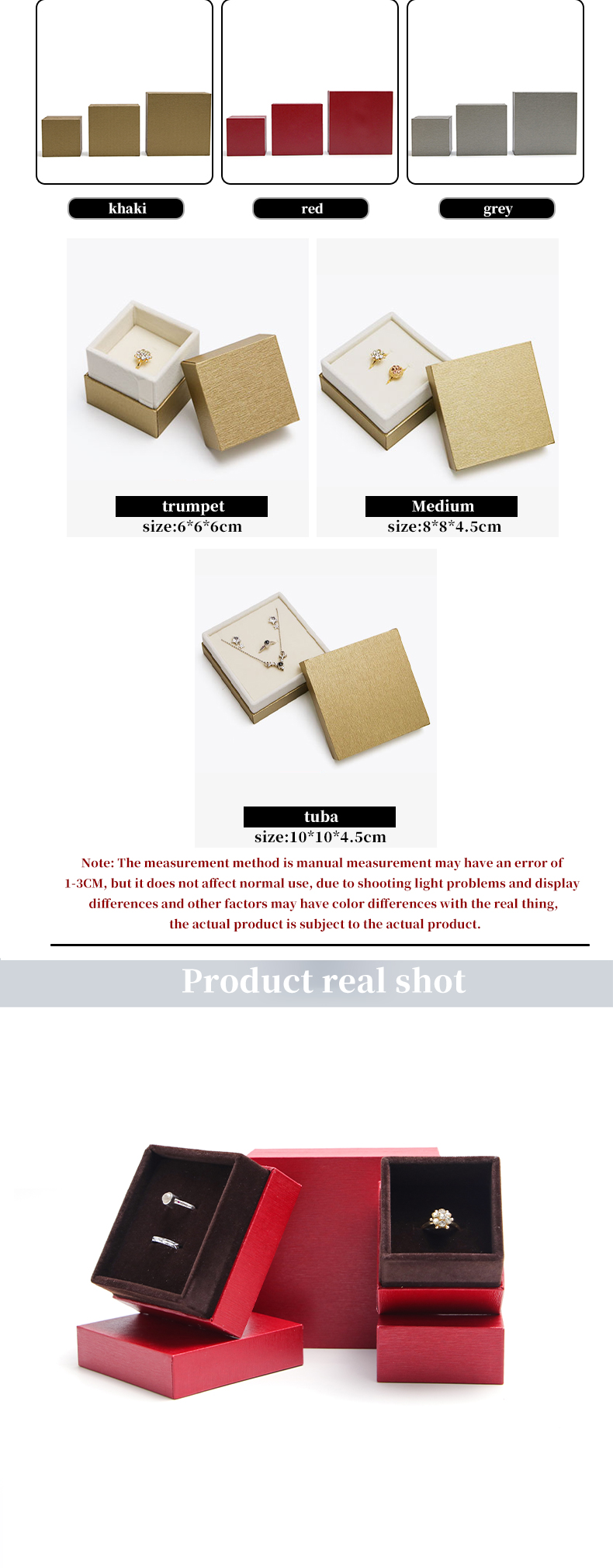 Paper Velvet Material Jewelry Boxes Hanhong Custom Design Eco-Friendly Packaging