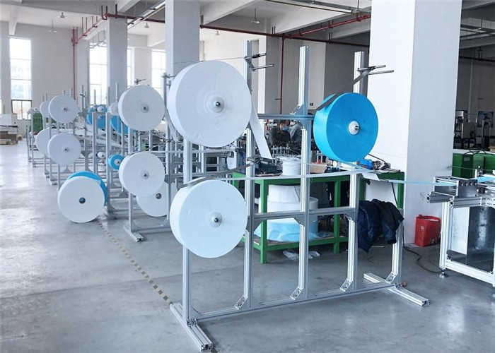 High Speed Medical Mask Making Machine Earloop Welding Fully Automatic PLC Control