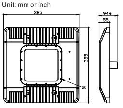 80W Explosion Proof LED Canopy Lighting IP66 Aluminum Housing