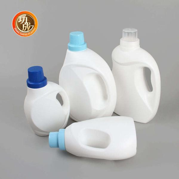 Empty HDPE Laundry Detergent Bottle 1000ml 1500ml 3000ml White Liquid Detergent