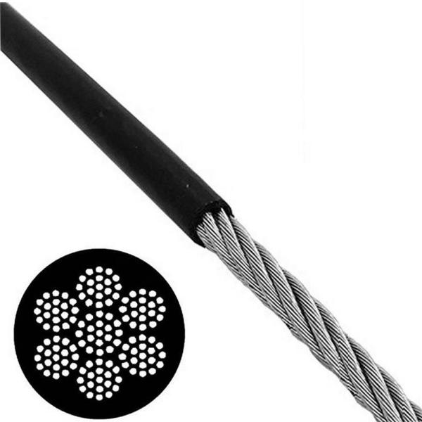 7x19 Gym Fitness Steel Cable Tpu Coated Flexible Steel Wire Rope Grade
