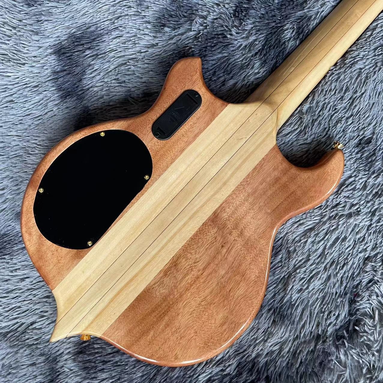 Ebony Fingerboard 4 Strings Bass Factory Burst Maple Top 9V Active Pickup Electric Bass Guitar