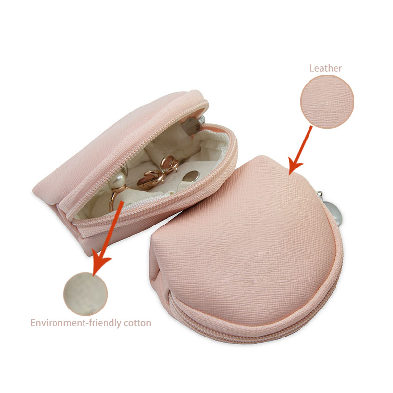 Portable Small Jewelry Bags , Colorful Necklace Travel Case With Zipper
