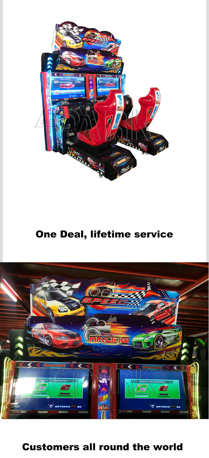 Cheap Double Players old style classic arcade Racing Game Machine Alloy Steel Structure With 1 Year Warranty