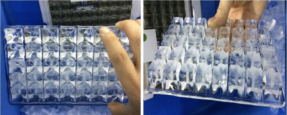 -18 Degree Ice Maker Machine , 700W Clear Ice Cube Maker Machine