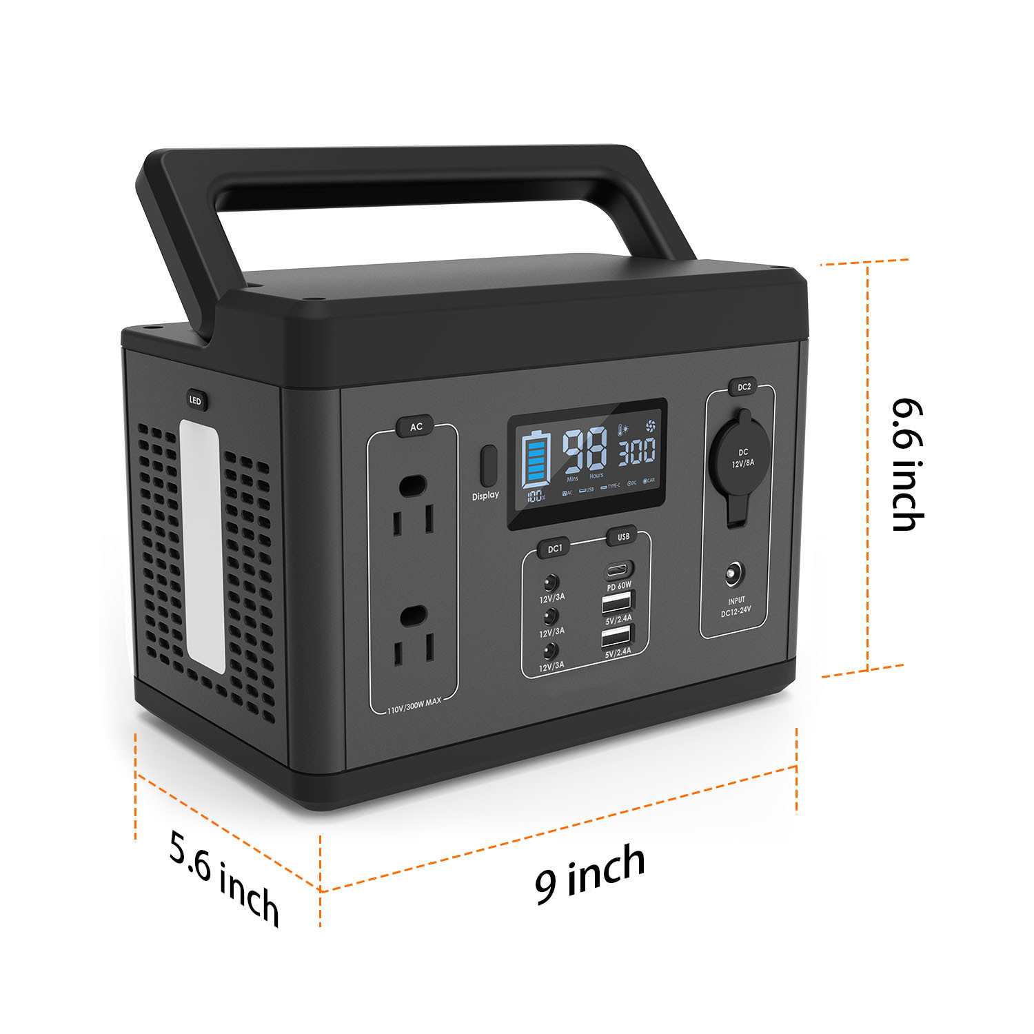 280WH Battery Portable Solar Panel Power Generator 300W