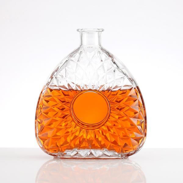Customizable Sealing Type 250ml 750ml Clear Glass Whisky Bottle for Customized