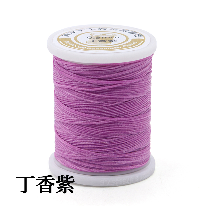 Polyester/ Waxed Material Hand Stitched Leather Thread 0.8mm Flat Wax Thread 50m