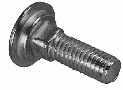 Steel Zinc Plated Silver Threaded Stud Bolts 3/8 X 4 - 1/2 Inch Carriage Bolt
