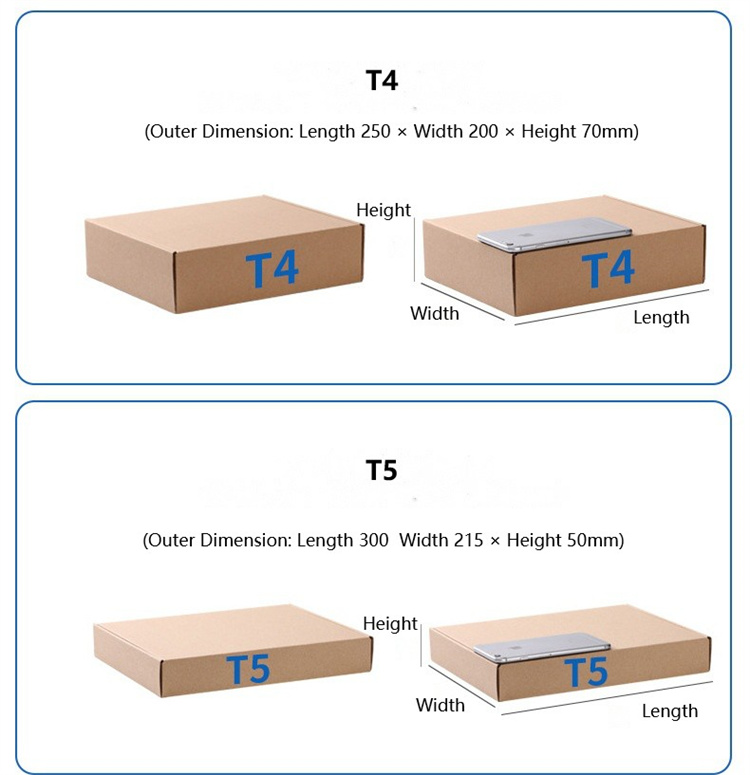 T1-T7 Corrugated Folding Custom Paper Packaging Box 1-3mm Deviation