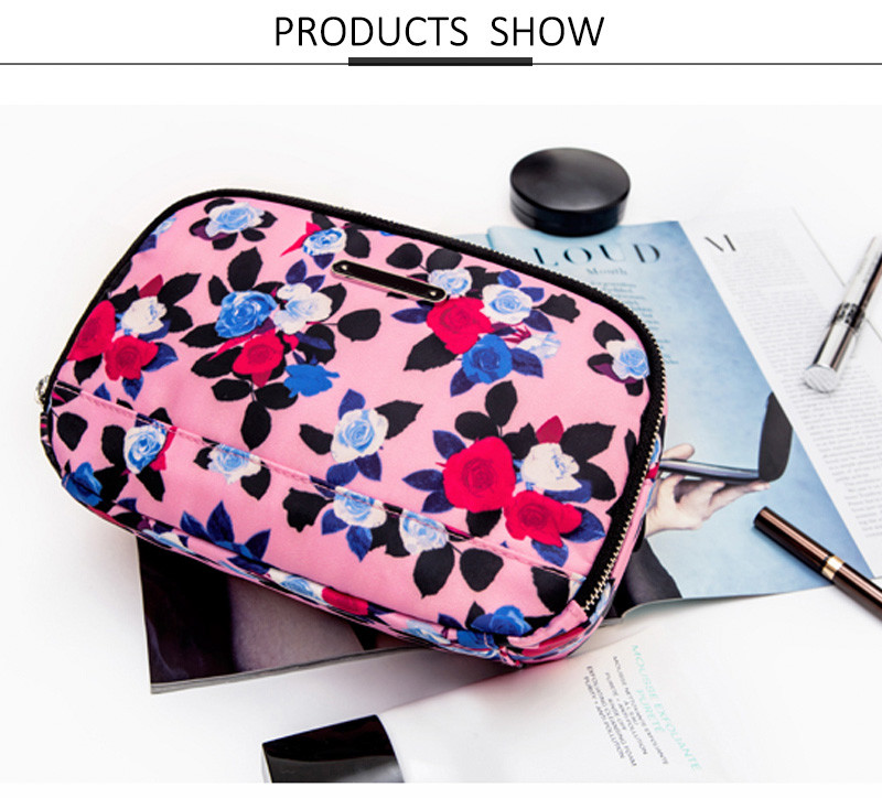 Customised Eco Friendly Waterproof Zipper Pouch Wash Makeup Bag