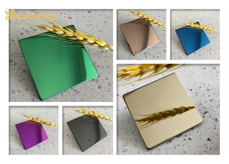 Mirror Finish Decorative Stainless Steel Sheet JIS Standard 4x8 1.2mm Thickness