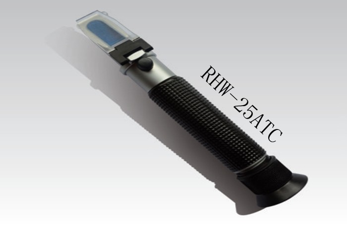 Wide Range Portable Refractometer , Beer Refractometer Black Rubber With ATC