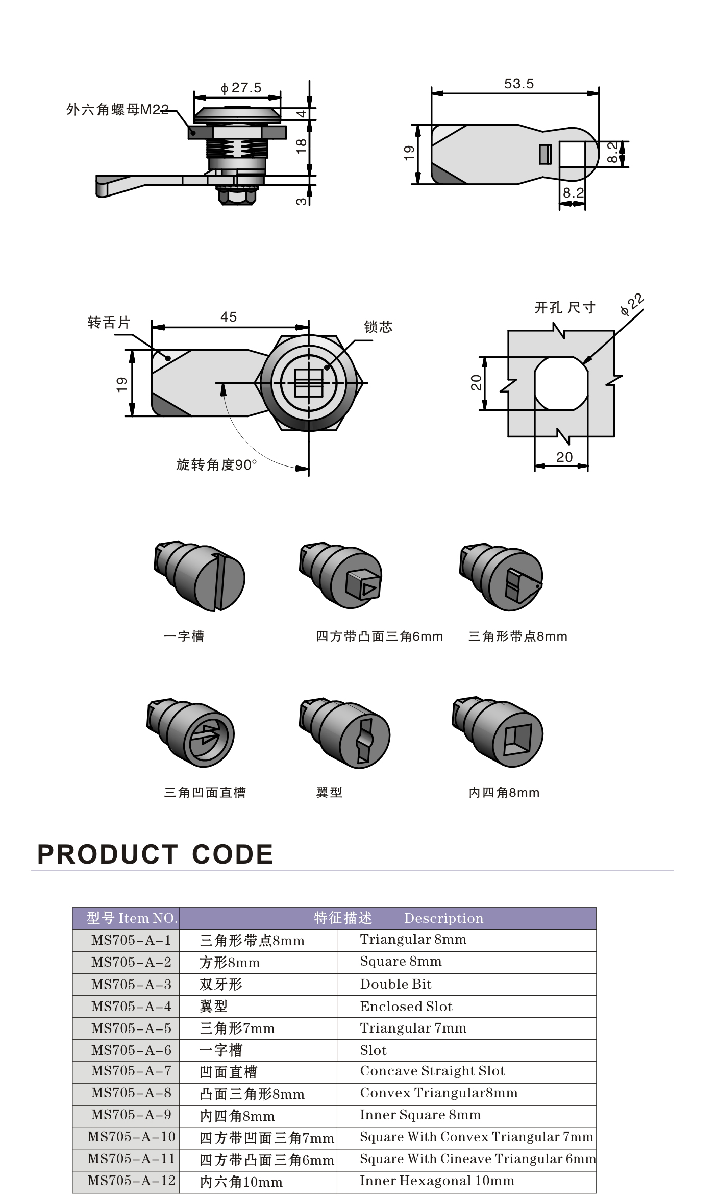 20mm Recessed Cam Lock