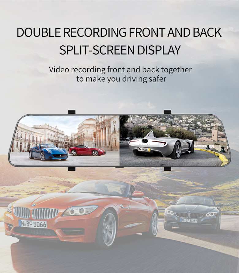 Dual Lens 1080P Dashboard Camera 170 Degree Loop Recording G Sensor Car 500MA GPS