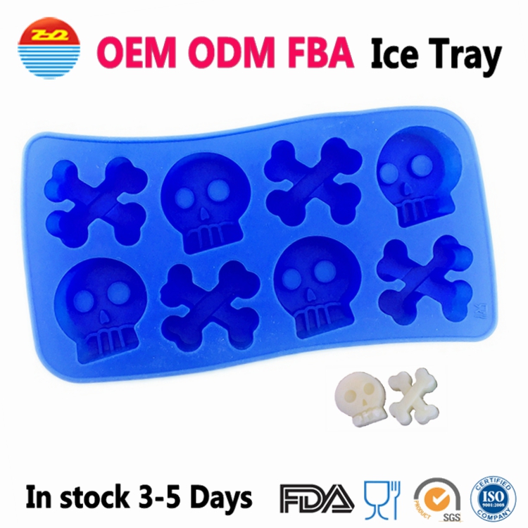 Jigsaw Cute Ice Cream Silicone Ice Trays Non Plastic 180*110*18.3mm
