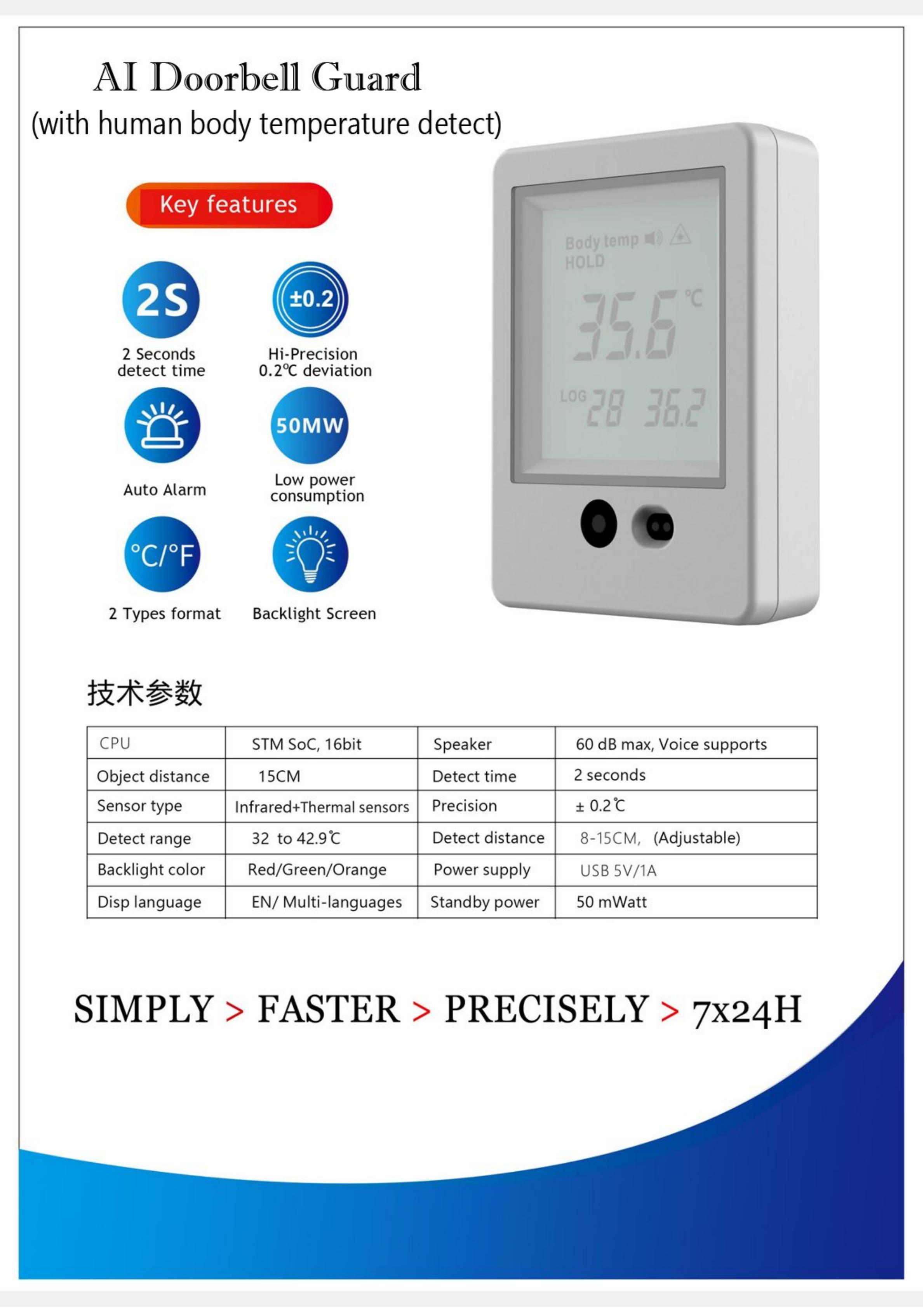 15cm Forehead Body Infrared Thermometer