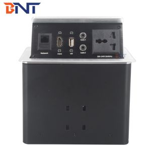 Conference Desktop Power Sockets , Pneumatic Table Pop Up Socket Box